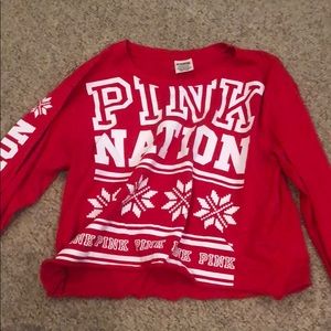 vs pink christmas long sleeve